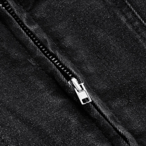 NEW Cider High Stretch Denim Solid Zipper Cami Mini Dress - XL - Picture 4 of 5